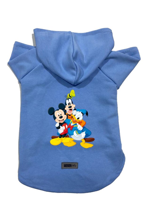 Hooded Fleece Sweatshirt Dog and Cat Outfit & Dress - Blue Disney - Size S