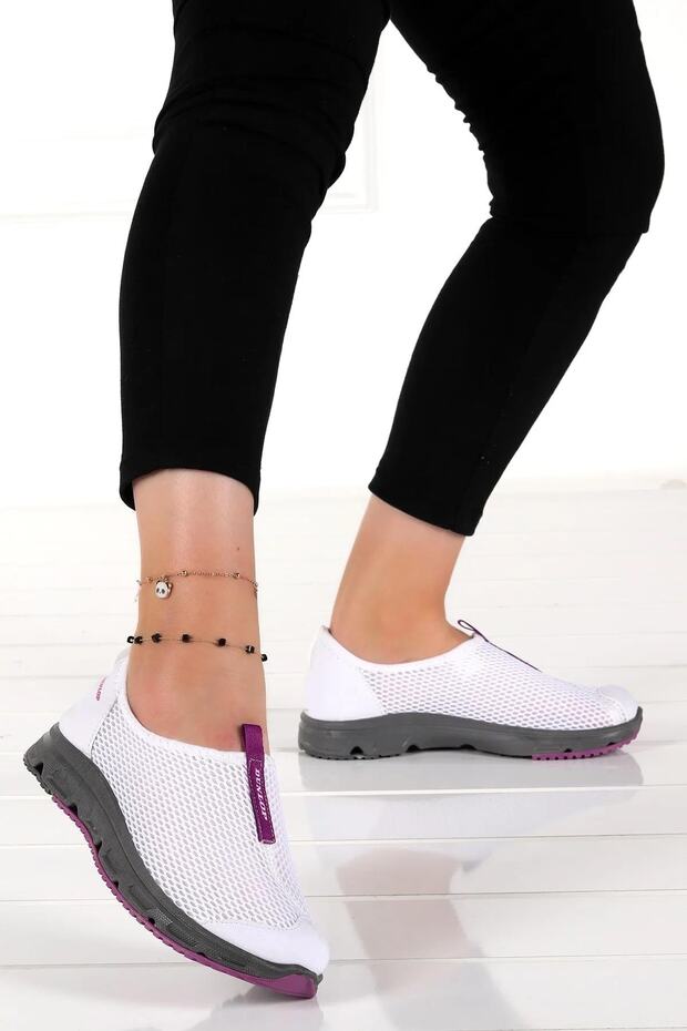 Orthopedix 1737 Anatomik Kadın Fileli Kumaş Yazlık Ayakkabı - 1