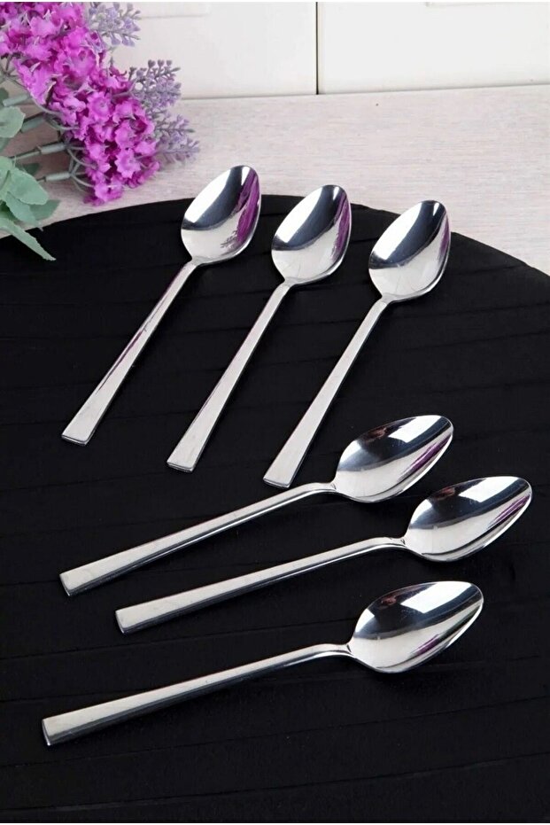 6 Pieces Steel Luxury Teaspoon Classic