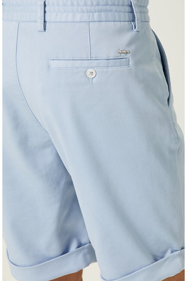 Mavi Duble Paça Şort - 5