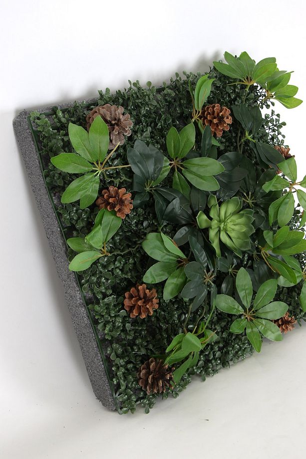 Yapay Dikey Bitki Hazır Duvar Paneli 55 Cm X 55 Cm Model 13 - 2