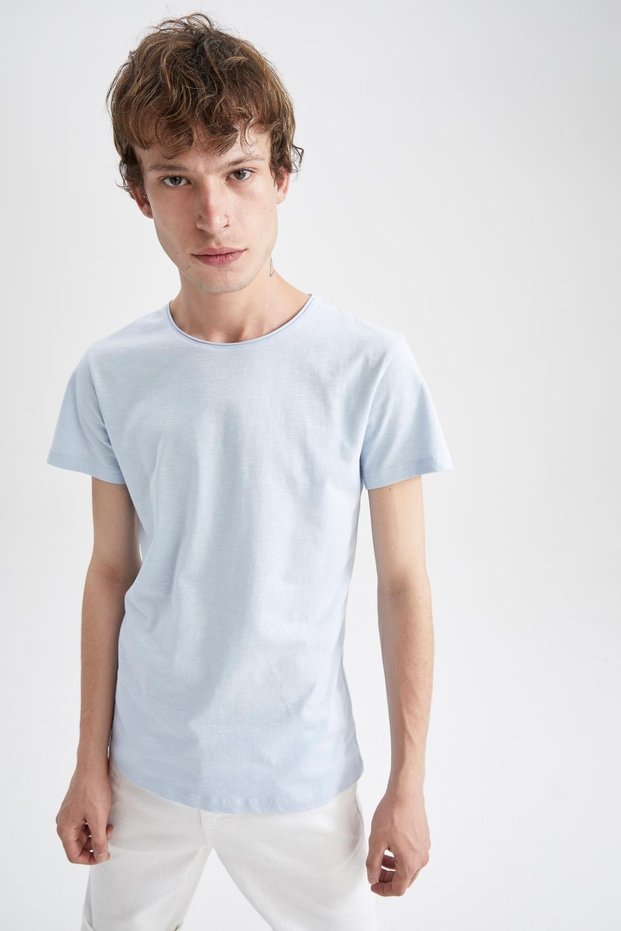 Slim Fit Bisiklet Yaka Basic Tişört