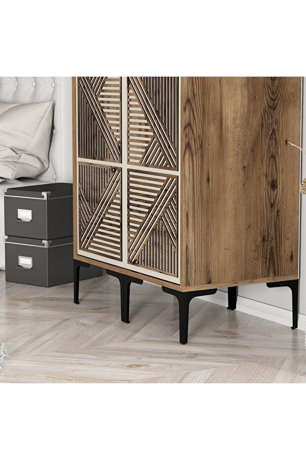 Kumsal 2 Kapılı Gardrop Pp - Krem - 4