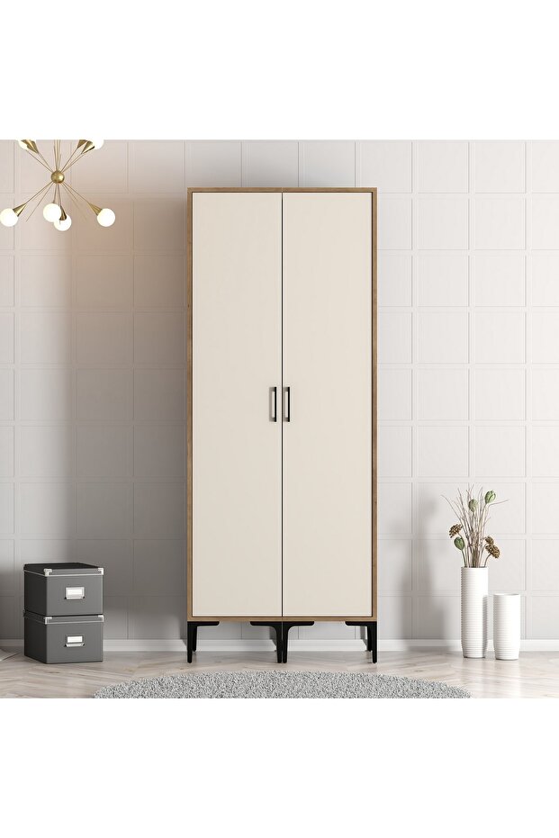 Kumsal 2 Kapılı Gardrop Ss - Krem - 1