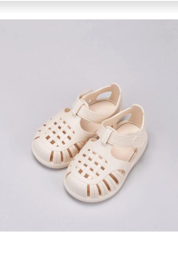 Tobby Solid Çocuk Fildişi Sandalet - 4