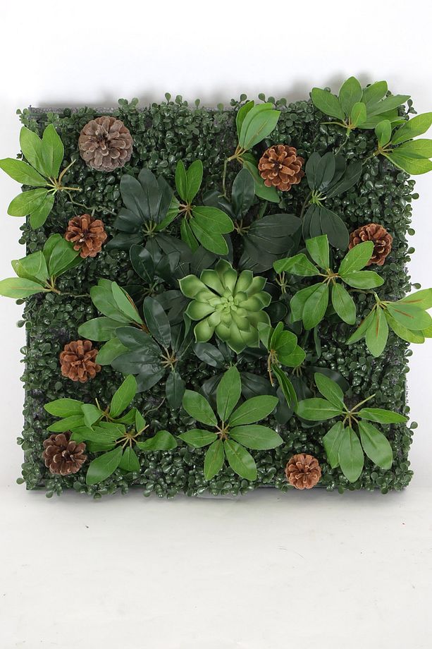 Yapay Dikey Bitki Hazır Duvar Paneli 55 Cm X 55 Cm Model 13 - 1