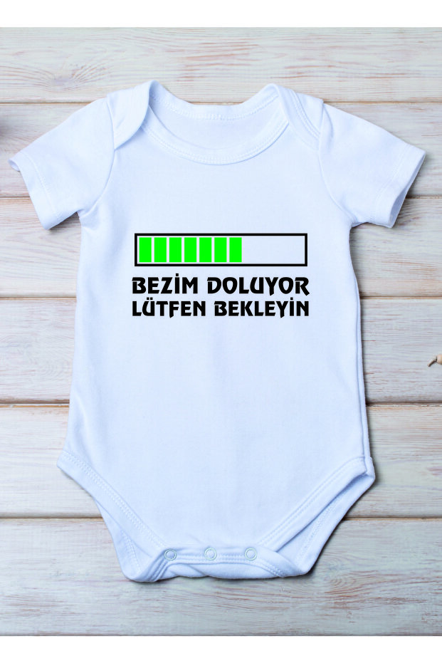 My Diaper Is Full Printed Cotton Baby Bodysuit