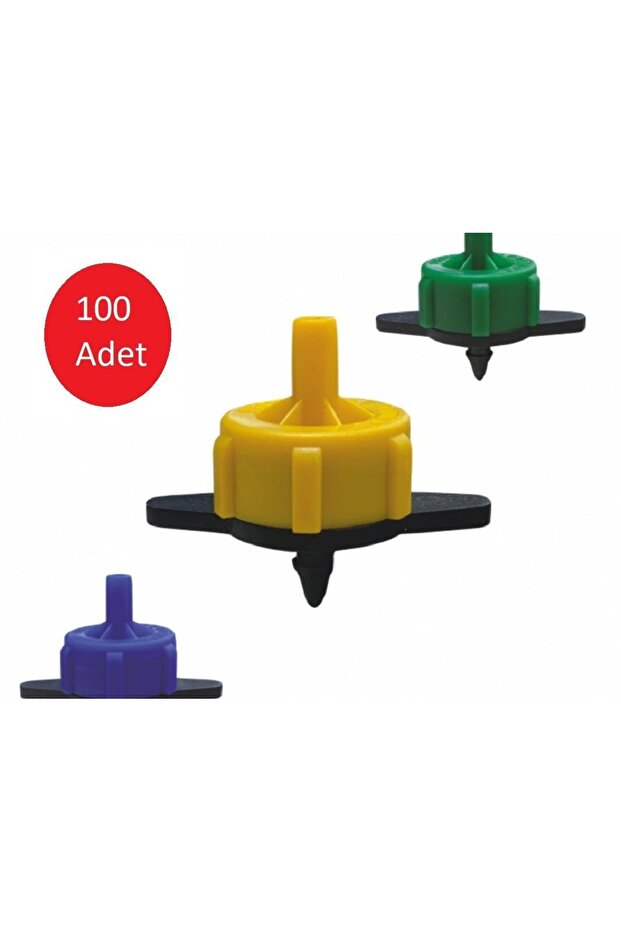 Damlatıcı Dripper 16 L/h Damlatıcı Sarı Sulama Damlama Ekipmanları (100 Adet) - 1