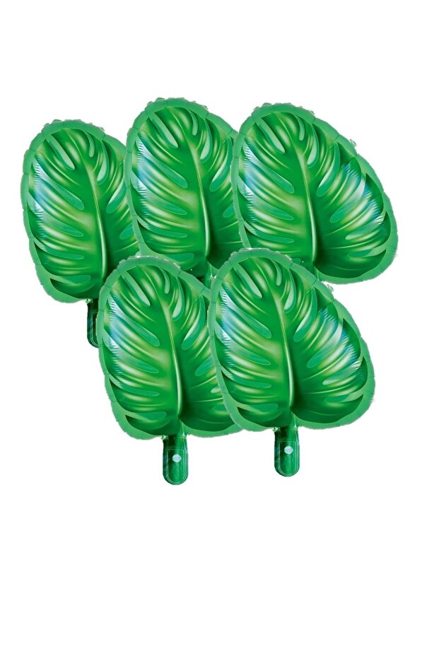 Best Tropical Leaf Foil Balloon 55X40 cm 5 Pieces