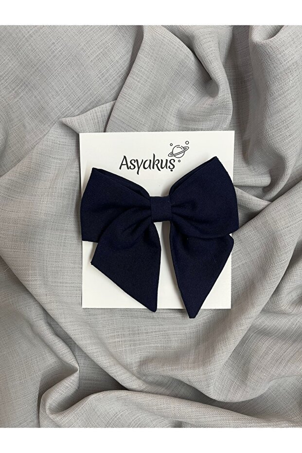 Navy Blue Bow Automatic Buckle - 1