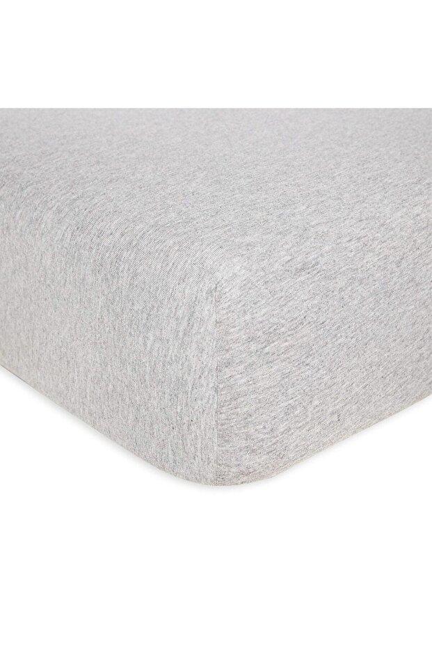 Gray Cotton Combed Double Fitted Sheet 160x200 cm