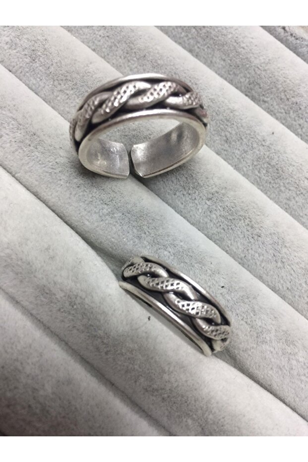 Twisted Dot Pattern Adjustable Ring - 3