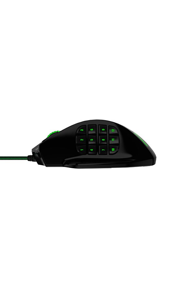 V8 12400 Dpı Mmo 18 Tuşlu Kablolu Rgb Oyuncu Mouse - Siyah - 4