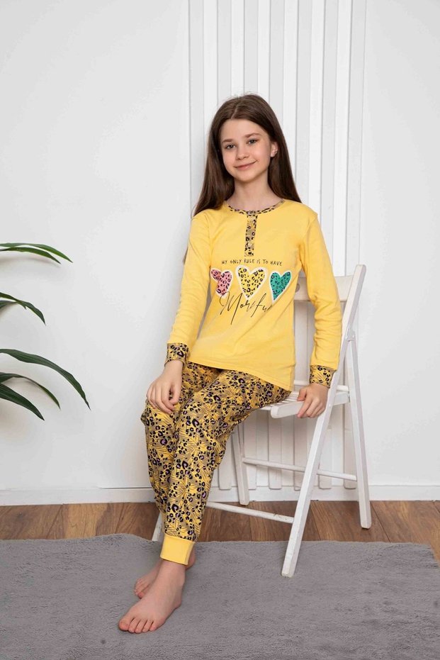 Long Sleeve Seasonal Cotton Combed Pajamas Set 2055