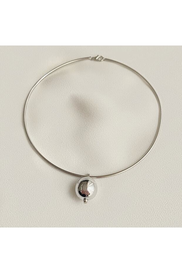 Devin Top Detaylı Ring Choker Kolye