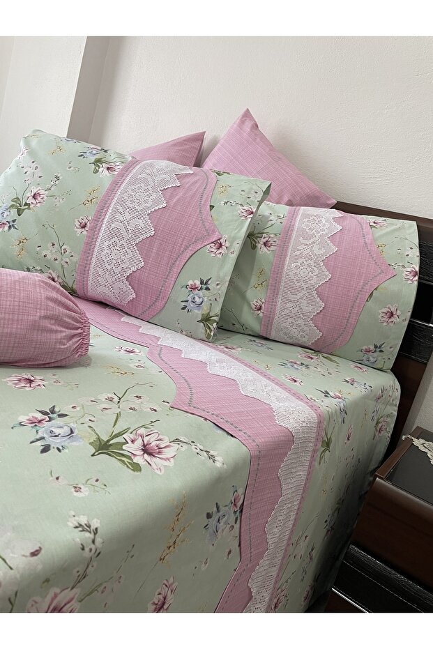 Hand Knitted Lace Pique Duvet Cover Set