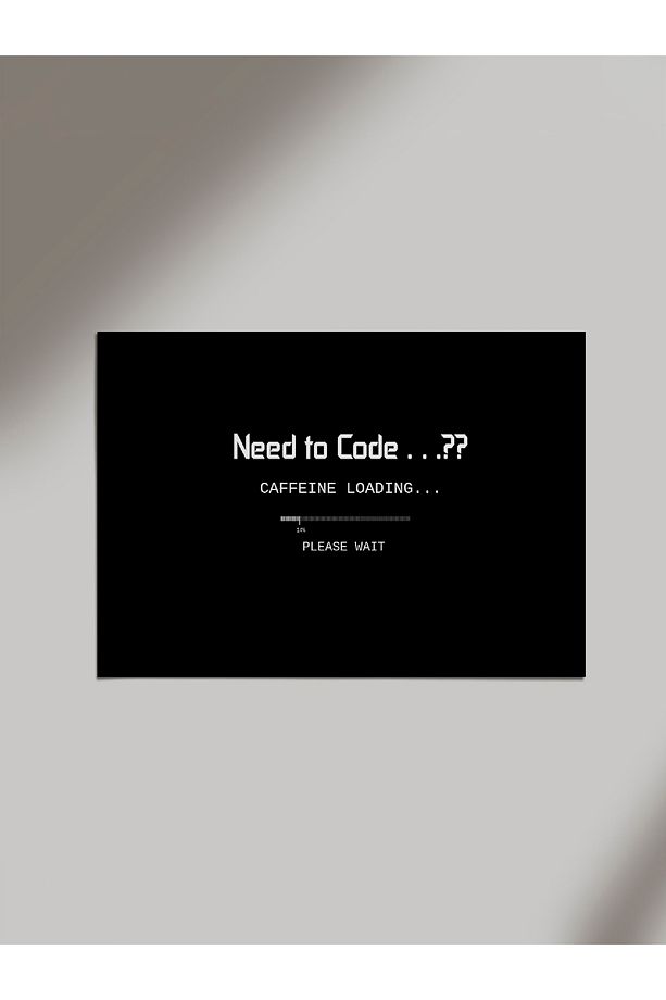 Need To Code Yazılımcı Tasarım Ahşap Poster Tablo - 1