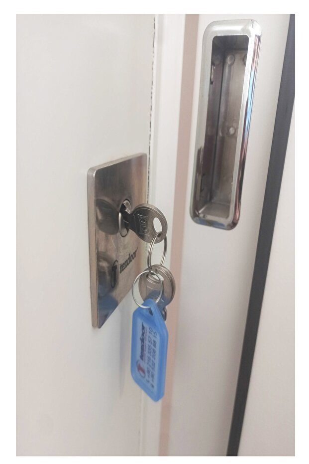 Çelik Kapı,beyaz Renk Çelik Kapı, Tırnaklı Çelik Kapı, Çelik Kapı Sol Açılım - 2