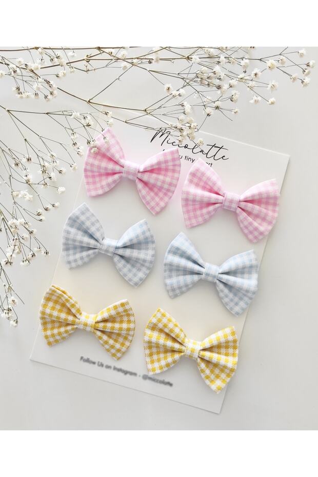 Girl's Buckle Set of 6 Pitikare Bow Clips Buckle