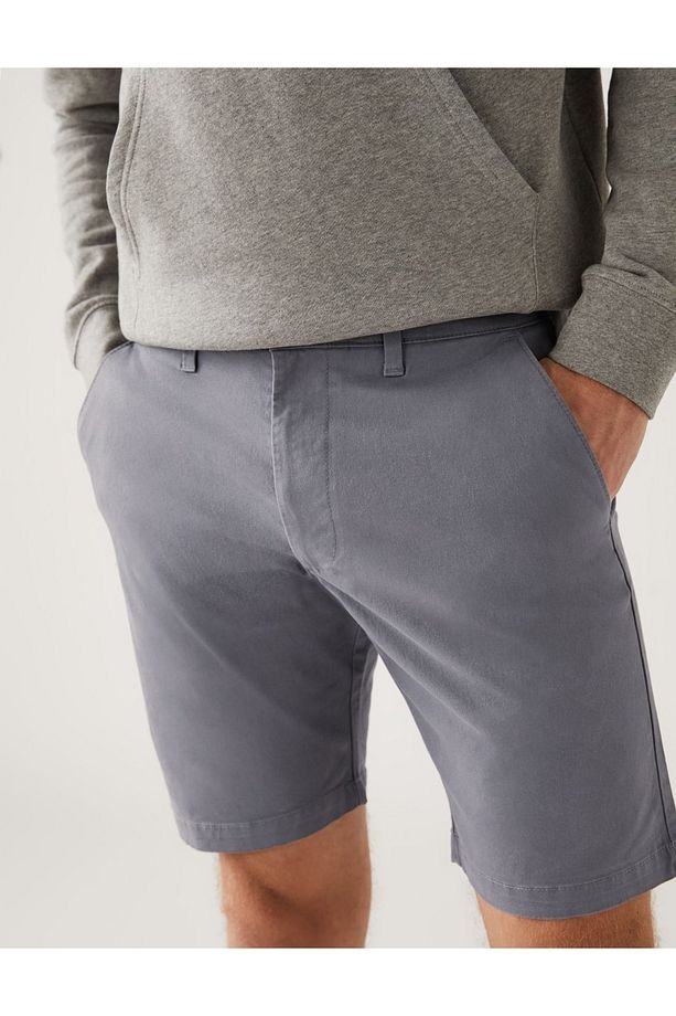 Regular Fit Chino Şort - 4