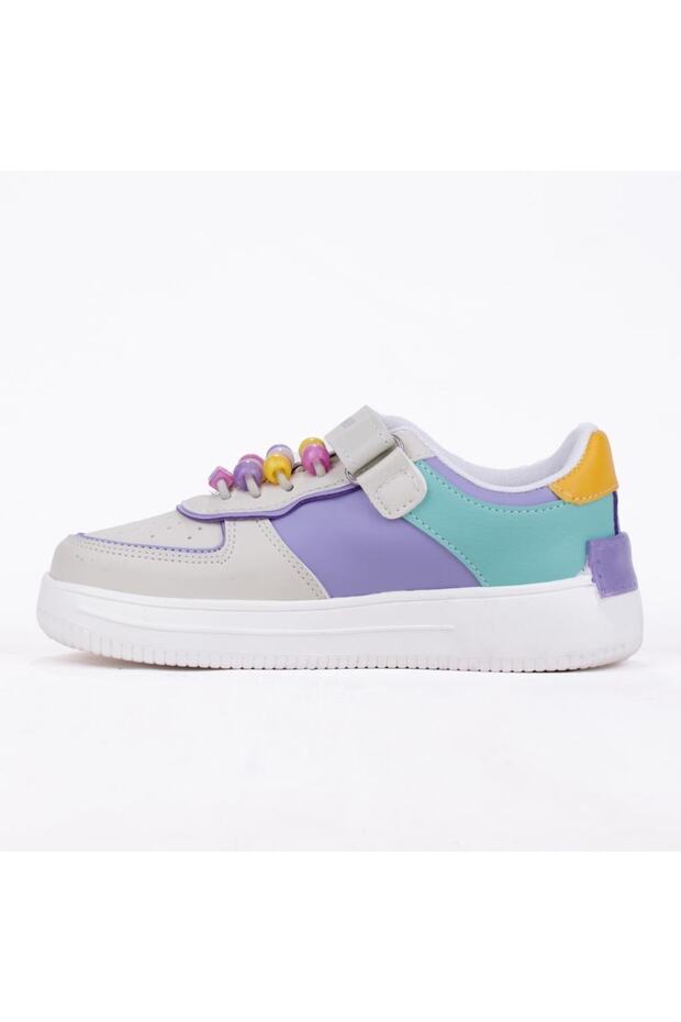 Freya Beige Lilac Casual Girl's Sneakers