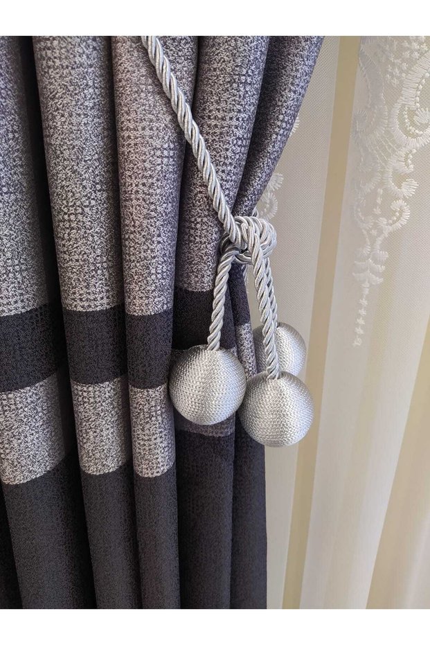 Textile 4 Ball Backdrop Curtain Gathering Apparatus for Cornice Tactical Gray Ceiling Bracket Curtain Ornament