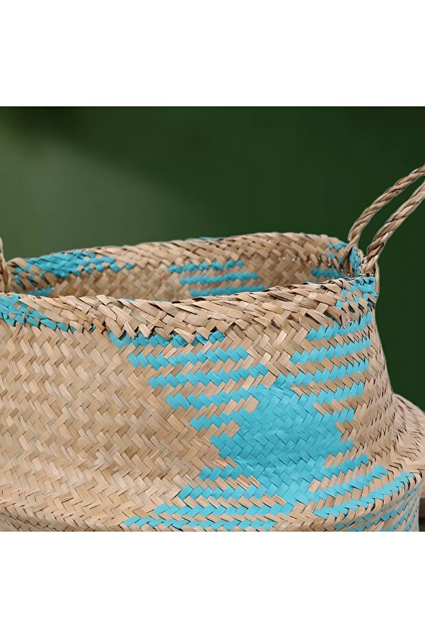 سلة خوص قابلة للطي مقاس 40 سم - حجم كبير - 2