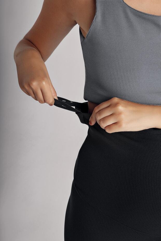 Corduroy Thermal Inside Raised, melegen tartó, állítható derékú kismama leggings F06 - 4