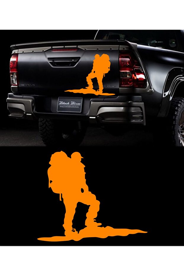 20 X 20 Cm Mountaineer Human Car Sticker