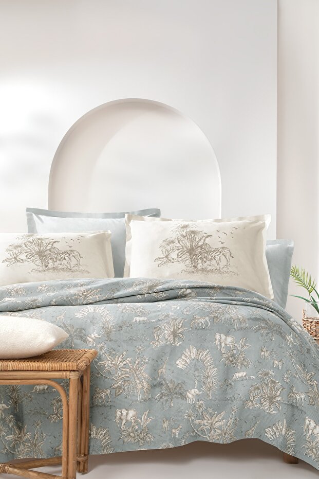 Aster Double Pique Set - Sage