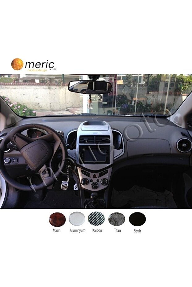 Meriç ® Chevrolet Aveo Front Glove Box Trim Aluminum 14 Piece 2012-›