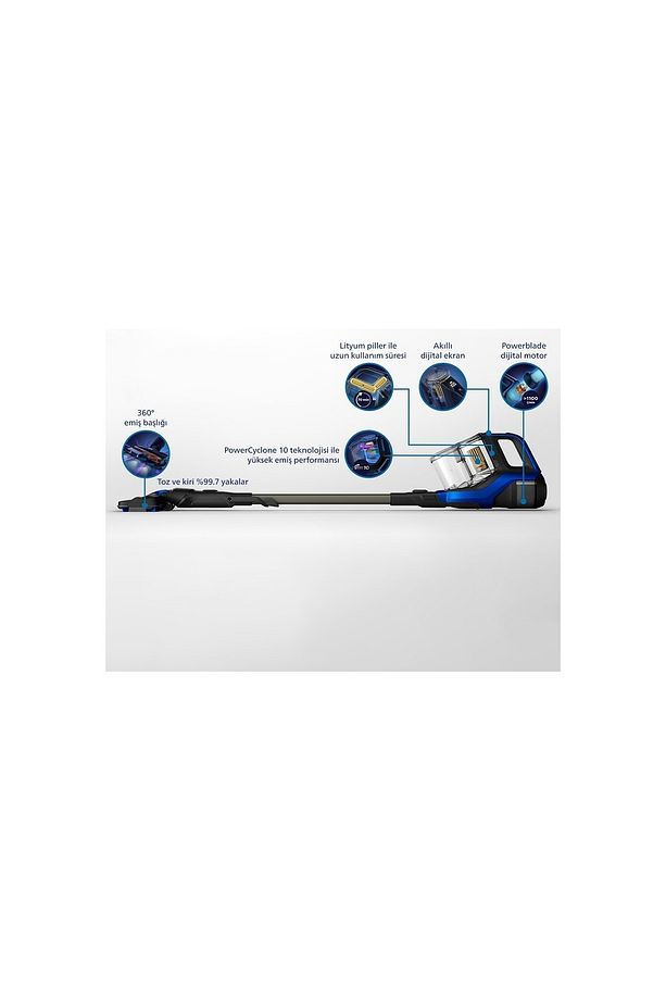 Speedpro Max 8000 Serisi Şarjlı Dik Süpürge, Led Işık Turbo Başlık ,0,6litre , 25,2v - 2