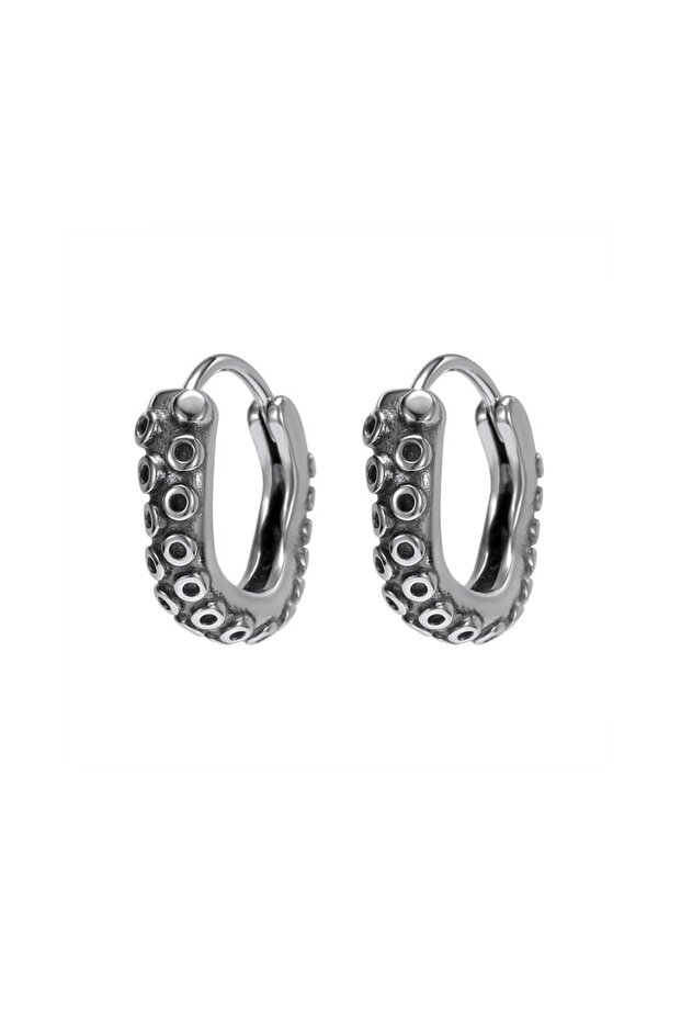 Octopus Tentacle Design Hoop Men's 316l Steel Earring