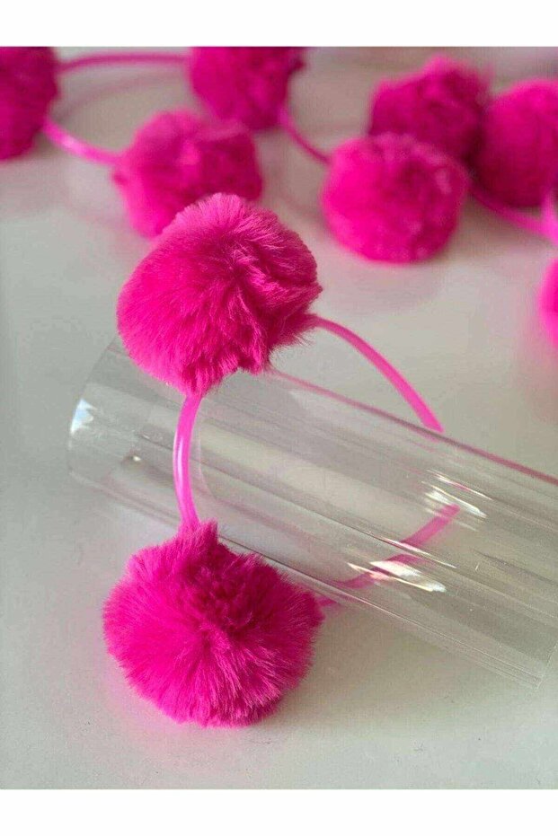 Pompom Bulk Fuchsia Crown Furry Children's Crown