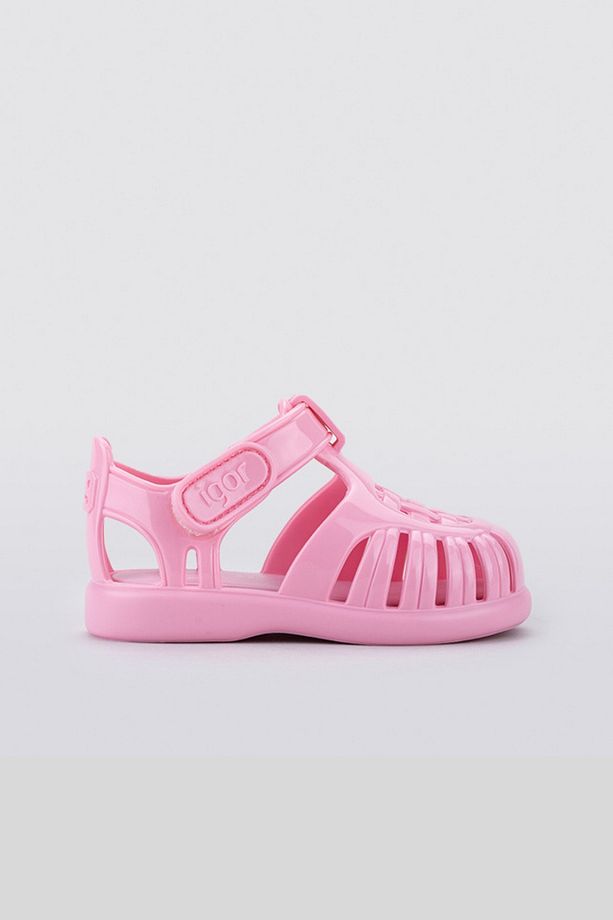 Tobby Gloss Kız Çocuk Pembe Parlak Sandalet - 1