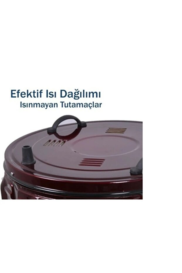 Termostatlı Davul Fırın Bordo - 2