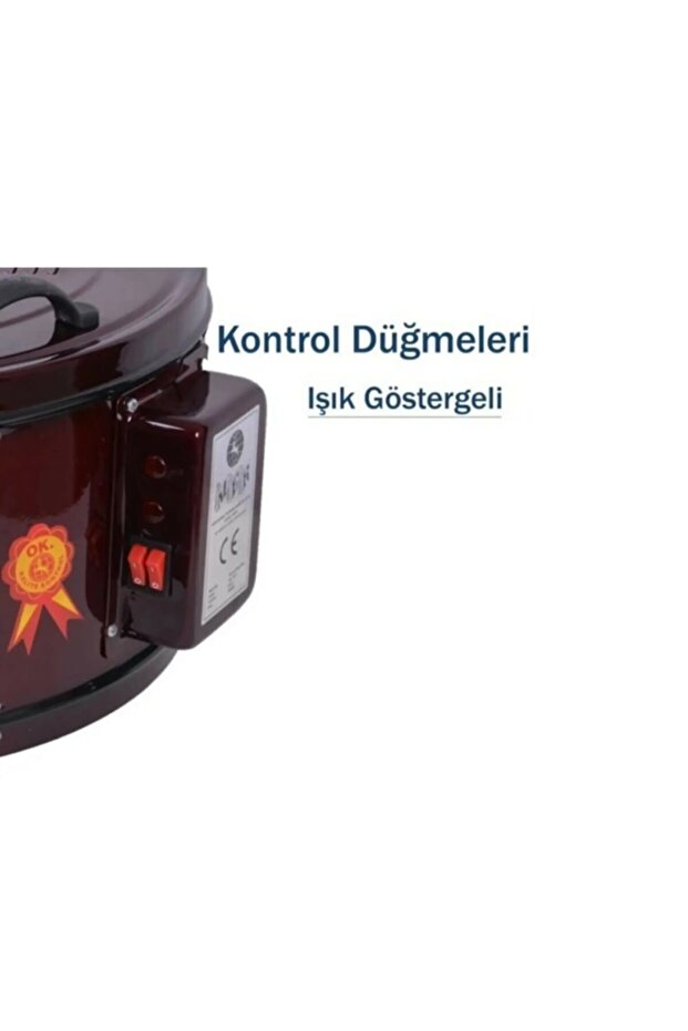 Termostatlı Davul Fırın Bordo - 3