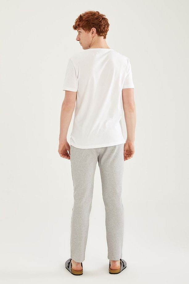 Erkek Beyaz Regular Fit Basic Pijama Alt T9040AZ21SP - 4