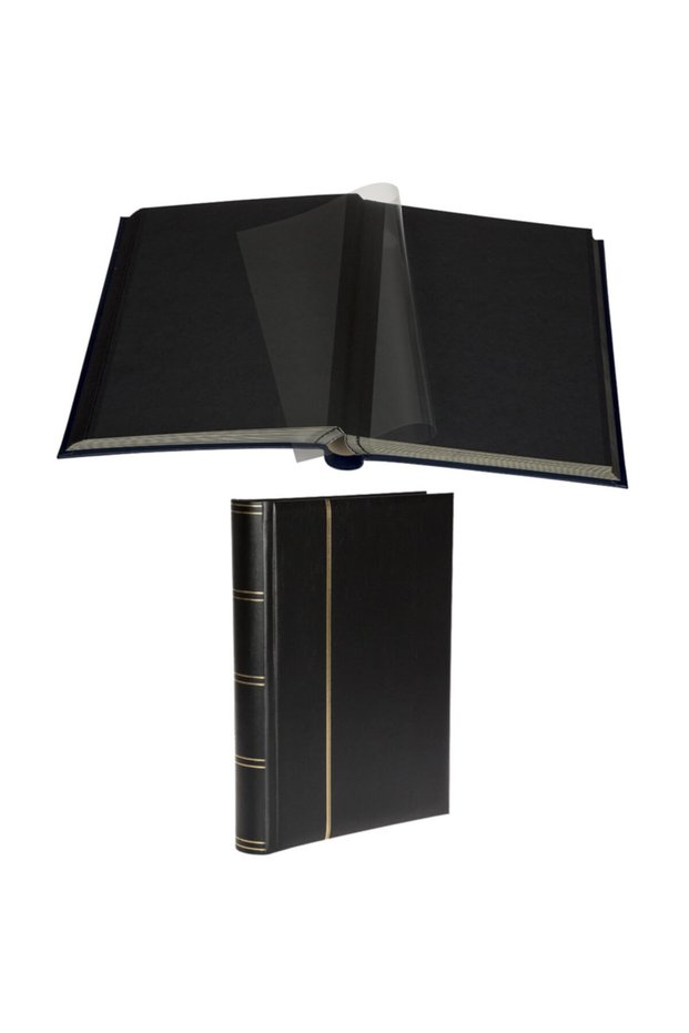Acid Free Luxury Photo Album, Plain and Black Background (LSP4/32-1/350), Black Cover