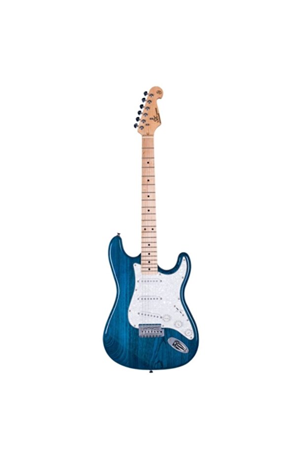 Stratocaster Elektro Gitar (Trans Blue) - 1