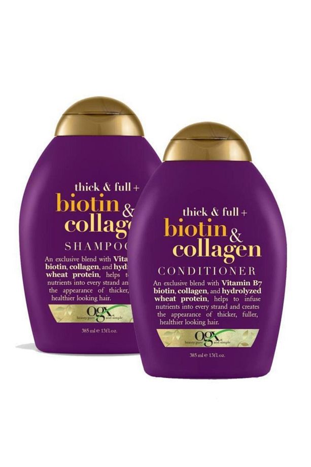 Organix Biotin & Collagen Şampuan 385 ml + Saç Kremi 385 ml - 1