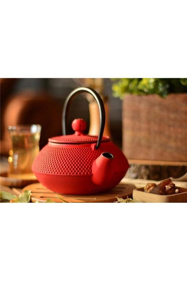 Taşev T2765 Linden Sümbül 750 Ml Kırmızı Döküm Demlik Çaydanlık - 2