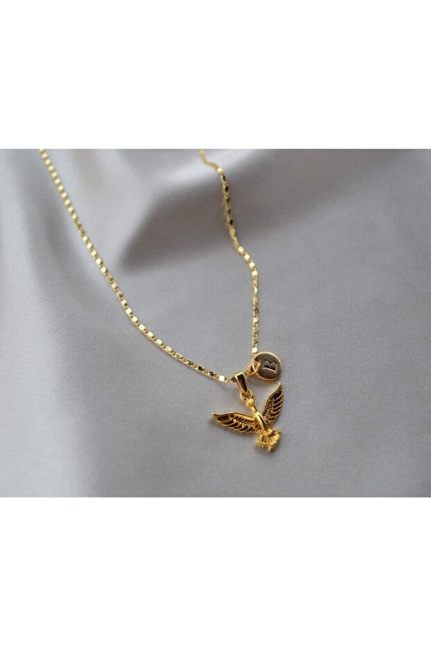 Phoenix Necklace with Letter E
