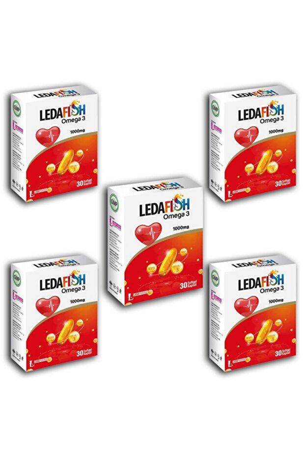 Ledafish Omega 3 - كبسولة هلامية 1000 ملجم × 5 قطع