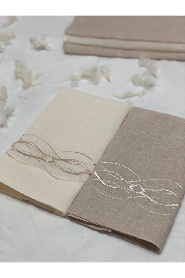 Dalgalı Keten Havlu 2'li - 1