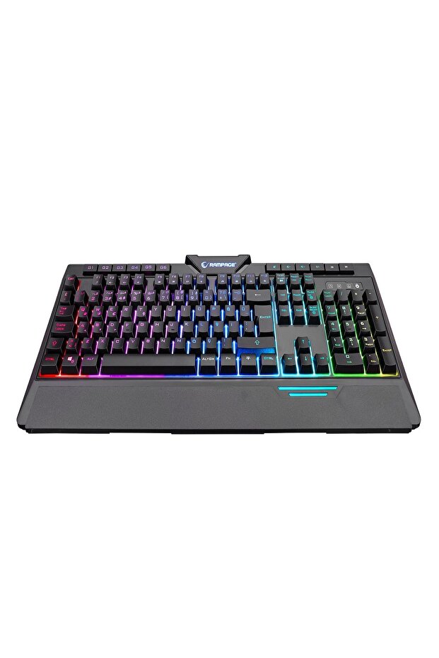Rapıdo Plus Semi Mechanical Sese Duyarlı Rainbow Işıklı Makrolu Gaming Klavye - 3