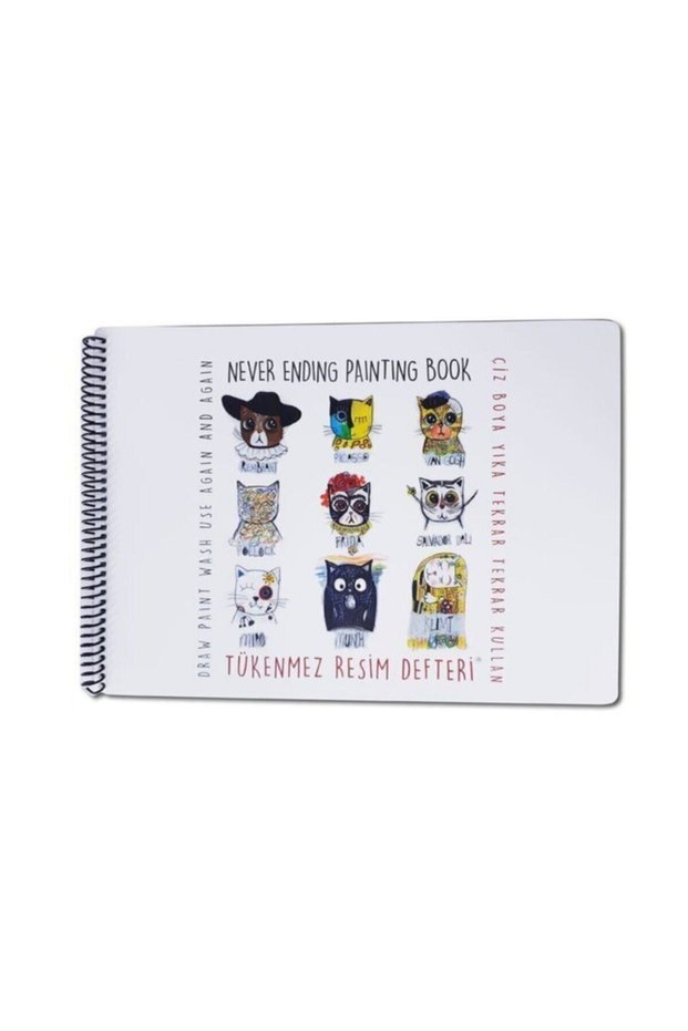 Ballpoint Painting Notebook - 1 Painter Cats 35X50 cm