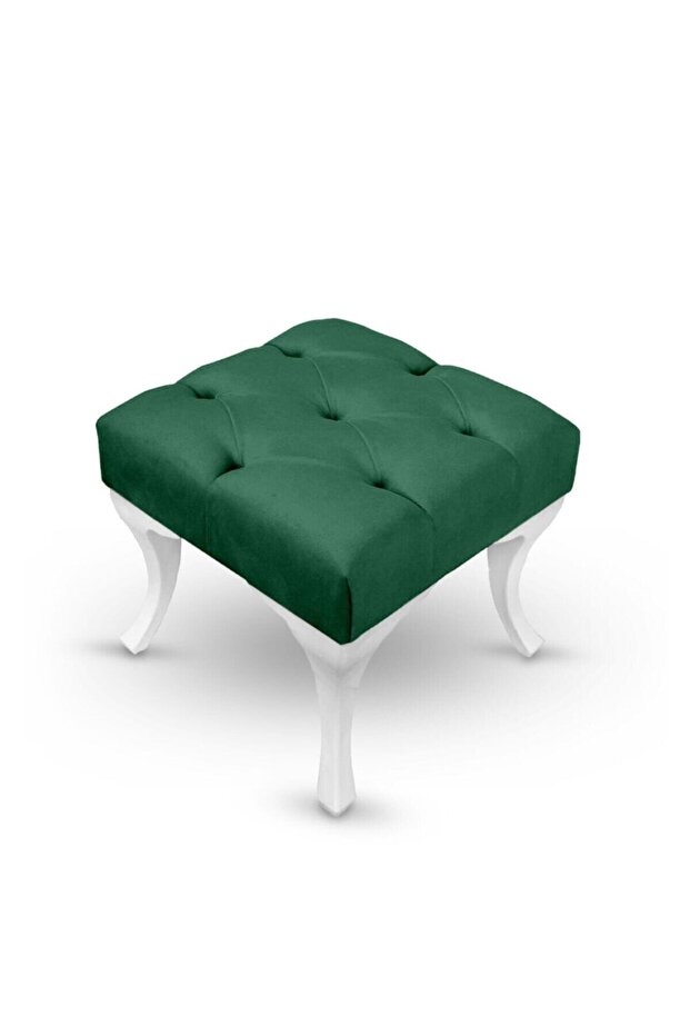Yeşil Kapitoneli Ayakucu Kapı Önü Antre Bench Puf - 1