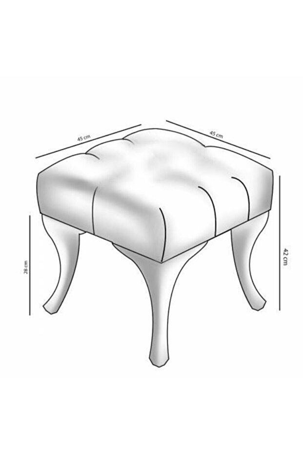 Siyah Kapitoneli Ayakucu Kapı Önü Antre Bench Puf - 2