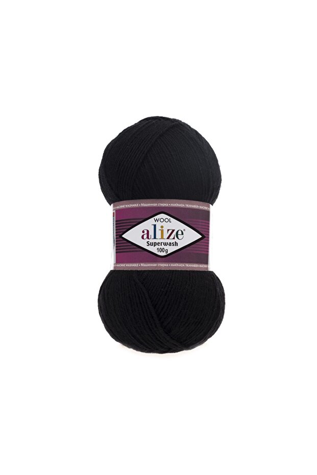 Wool Süperwash 60 Siyah - 1